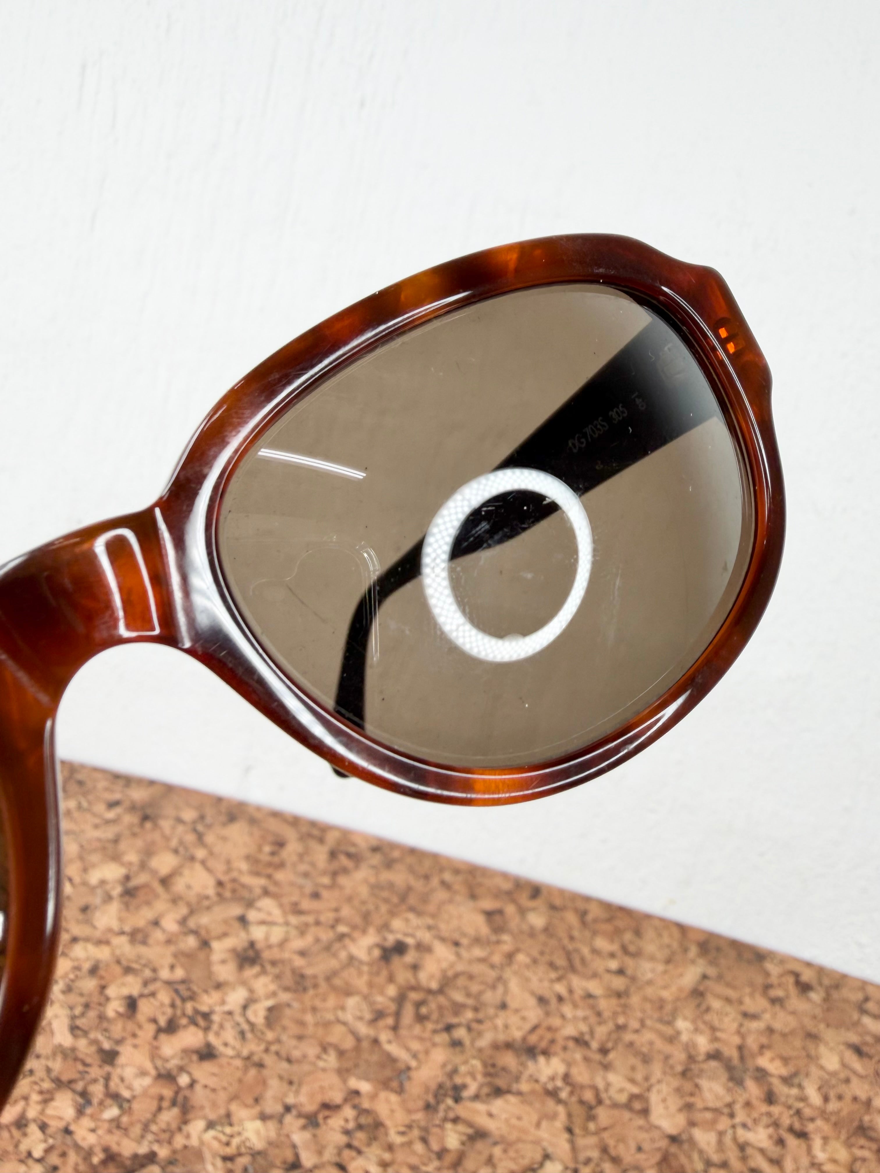 Dolce & Gabbana Deep Amber Tortoiseshell Prescription Sunglasses
