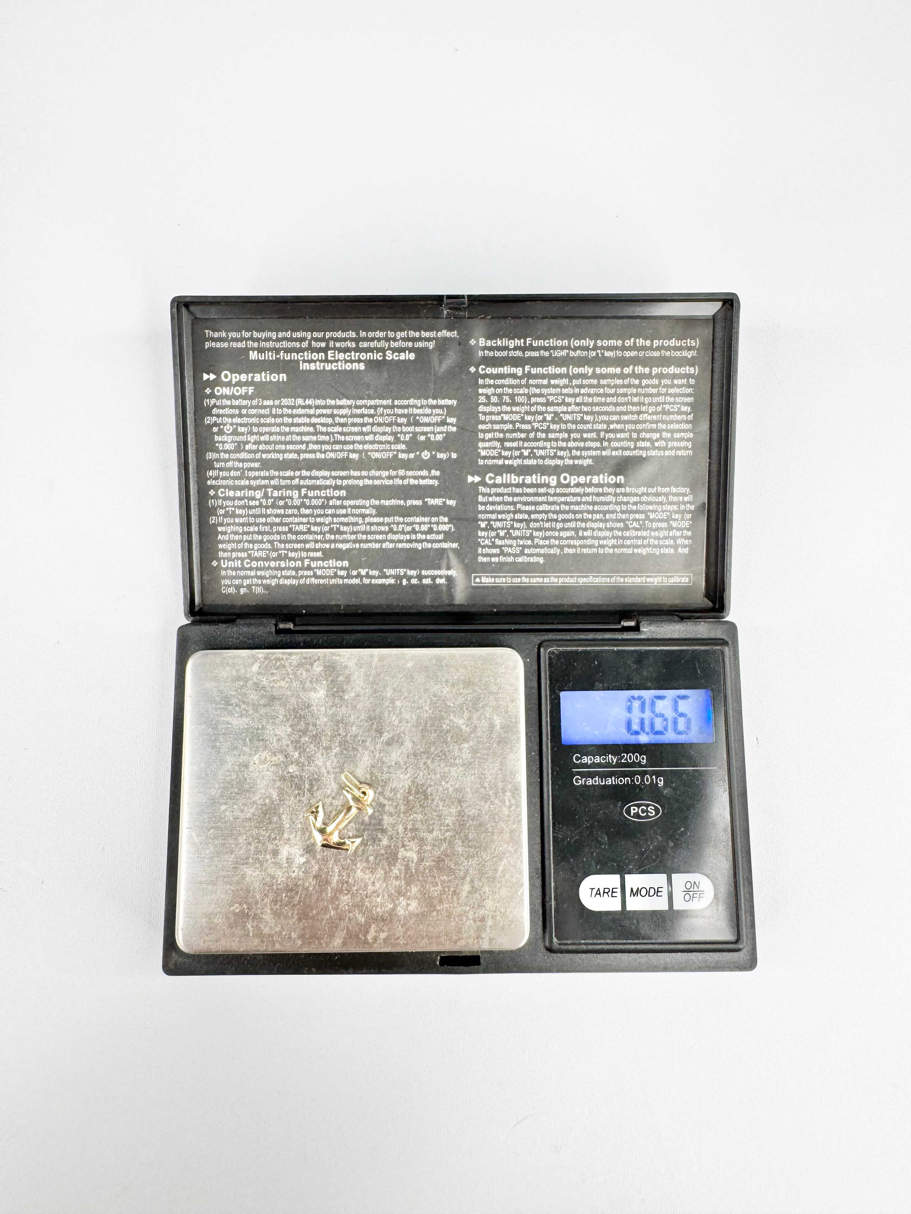 14ct Gold Anchor Charm