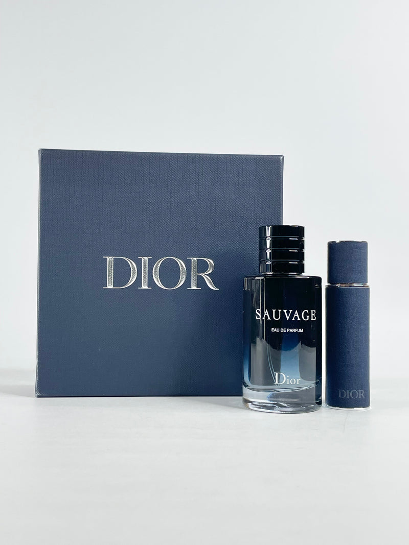 Dior Sauvage Parfum Refillable & Travel Spray 2pc Gift Set