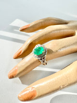 9ct Gold, Diamond & Emerald Ring