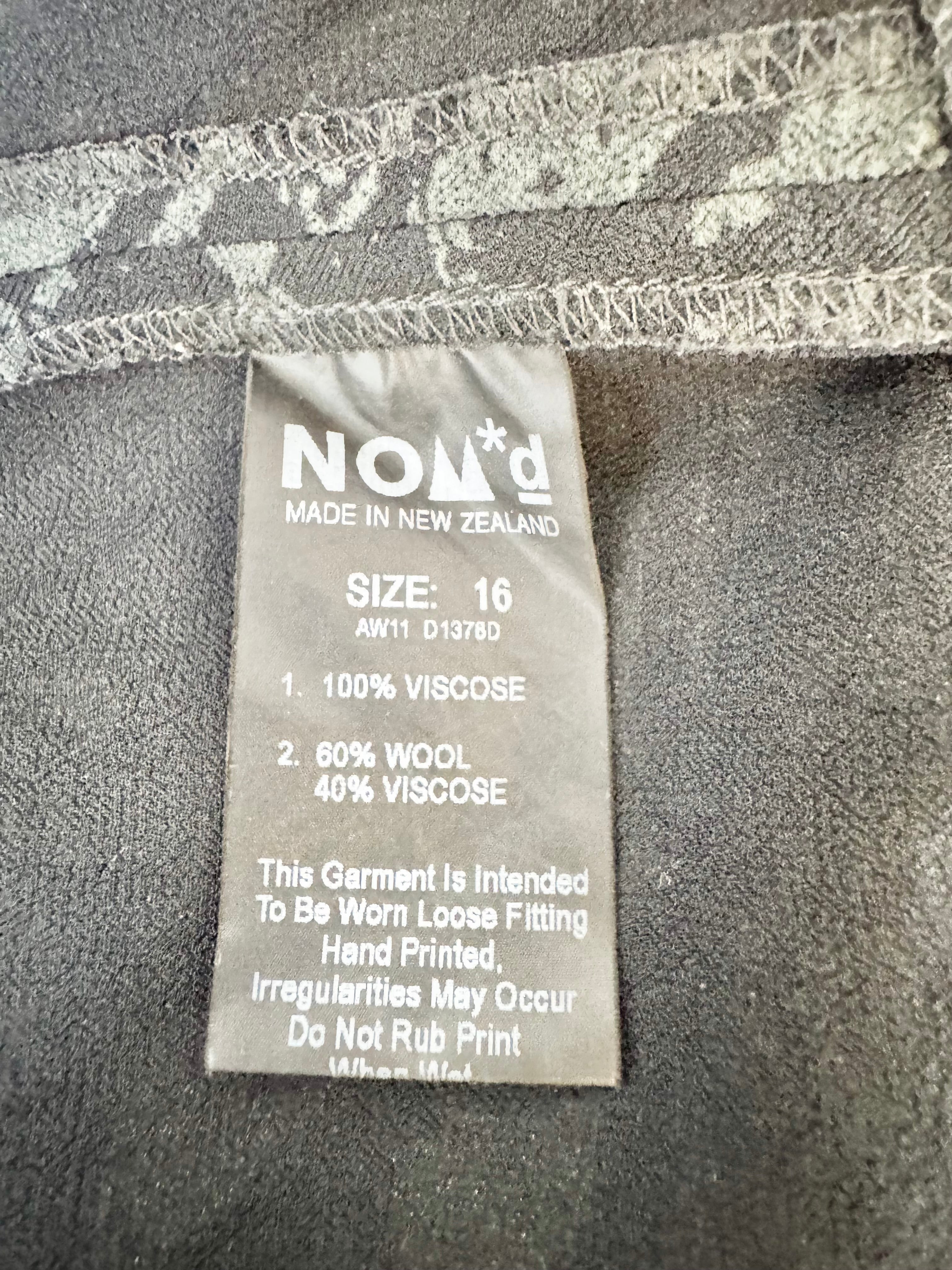 NOM*d Black Leaf Pattern Dress - AU16