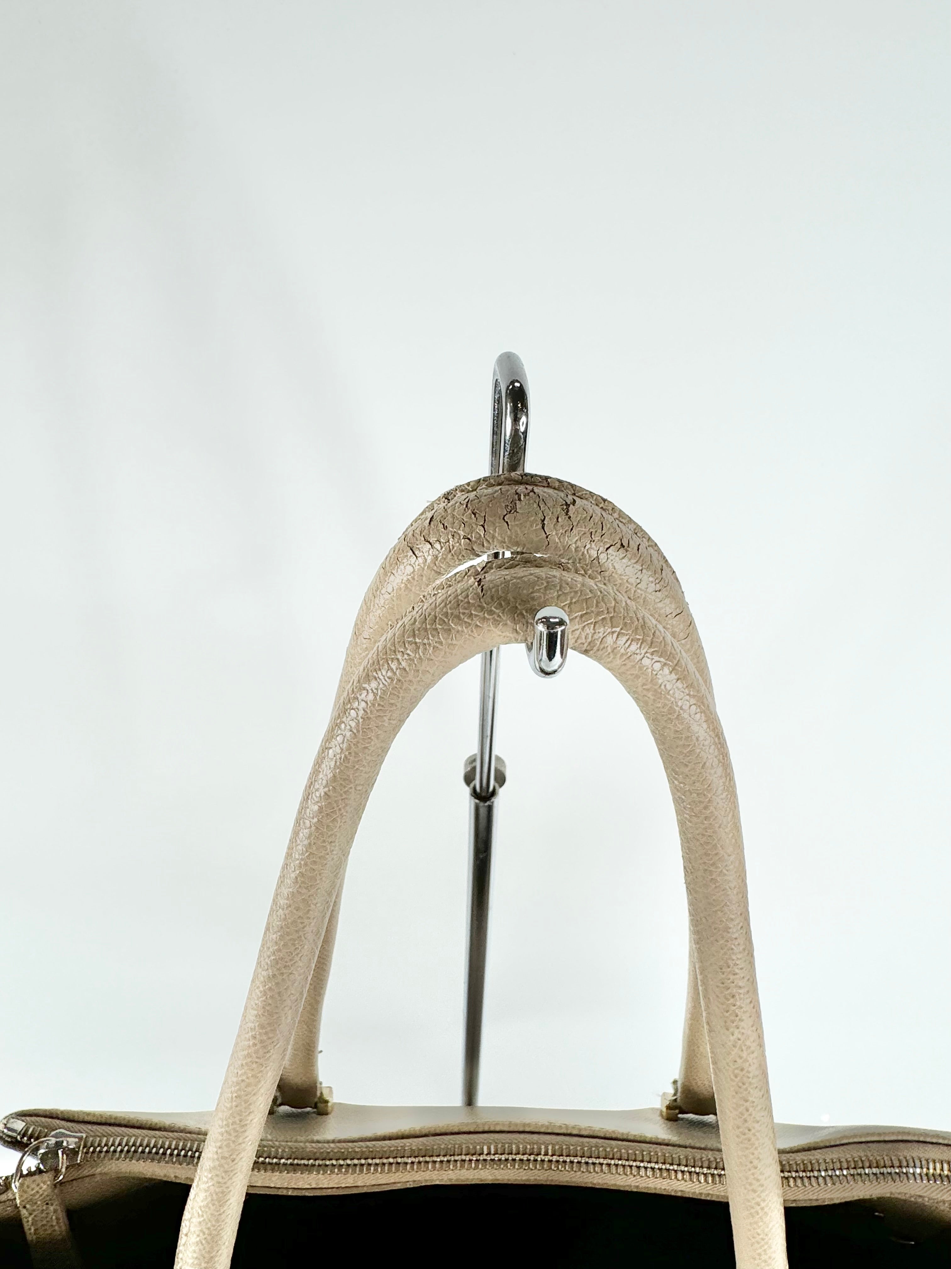Furla Pebbled Taupe Leather Shoulder Bag
