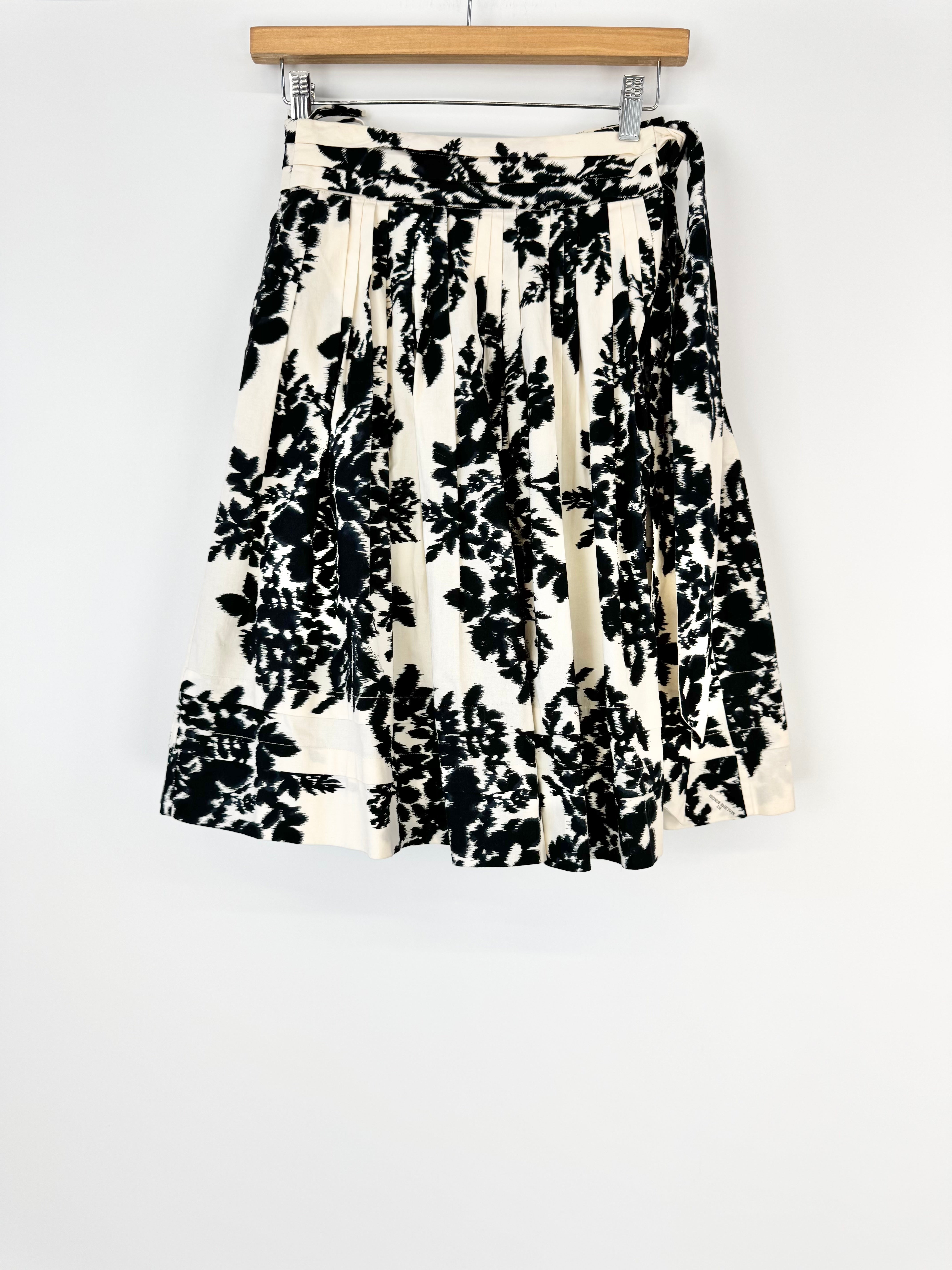 By Malene Birger Brocade Black White Skirt - AU10/12