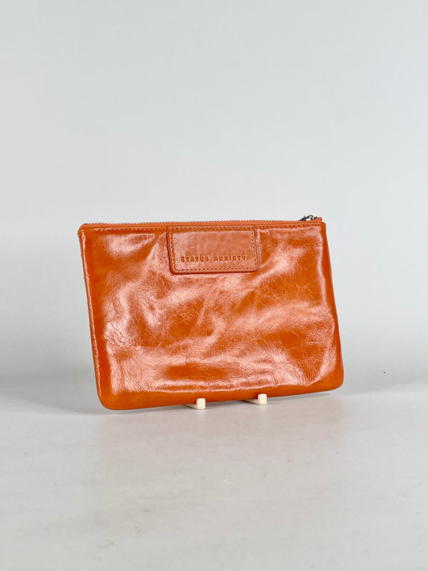 Status Anxiety Tangerine Leather Wallet