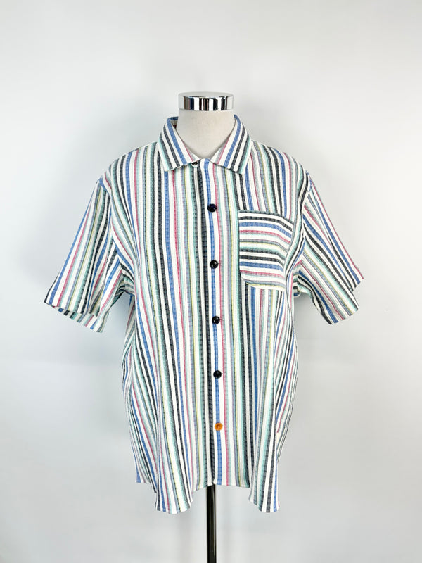 Scotch & Soda Ice Cream Stripe Cotton Shirt NWT - XXL