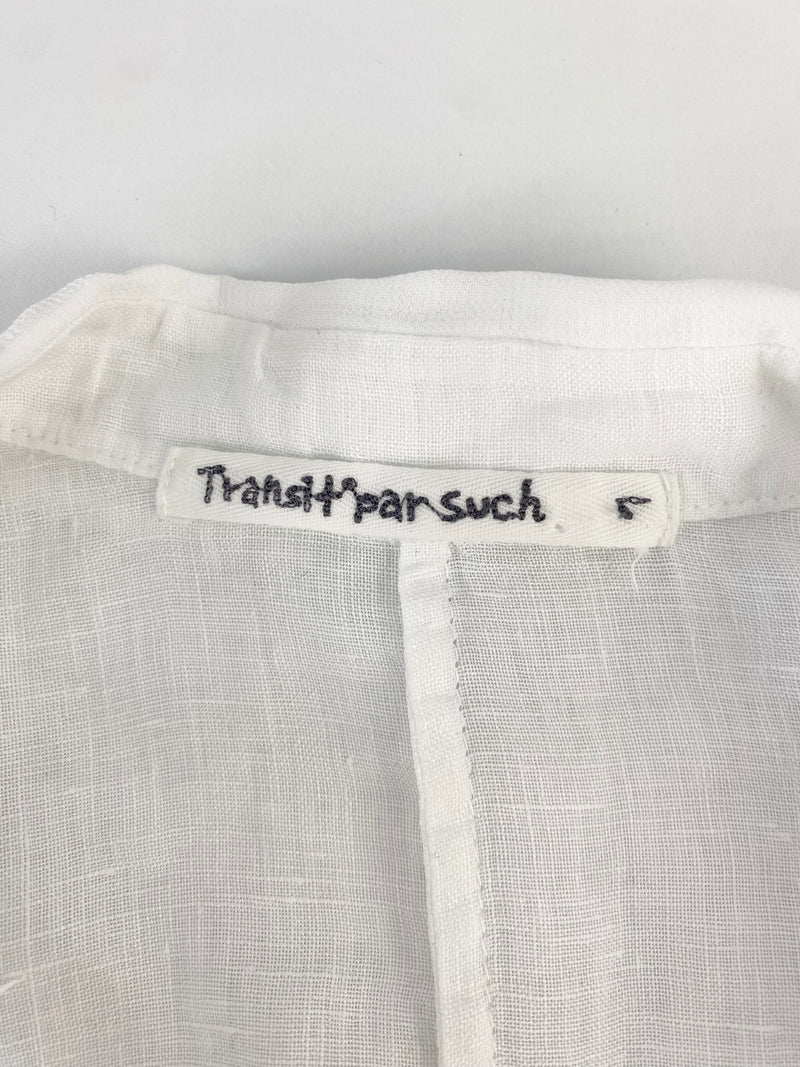 Transit Par Such White Linen Shirt - AU8/10