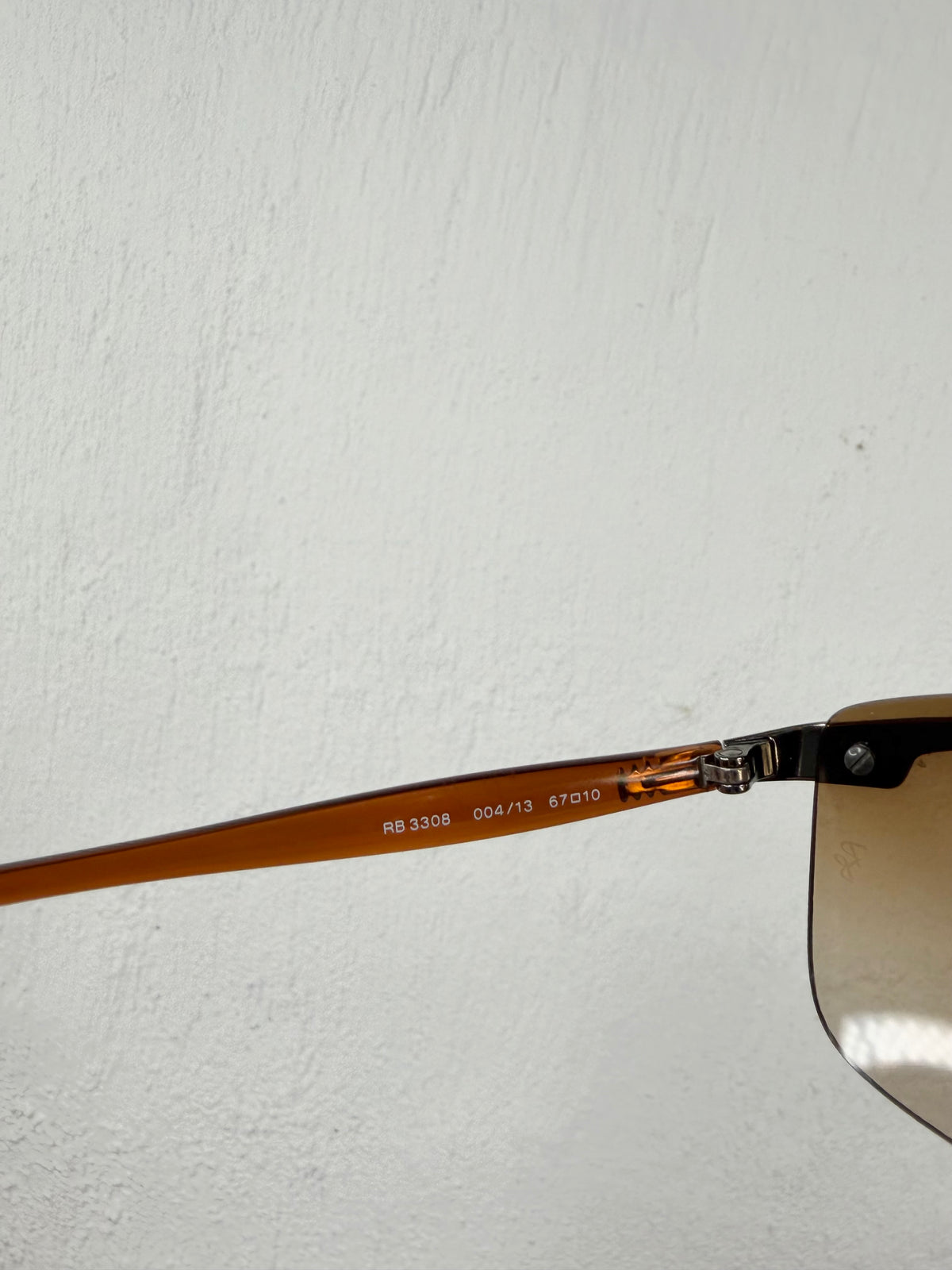 Ray-Ban 3308 Discontinued Rimless Shield Gradient Sunglasses