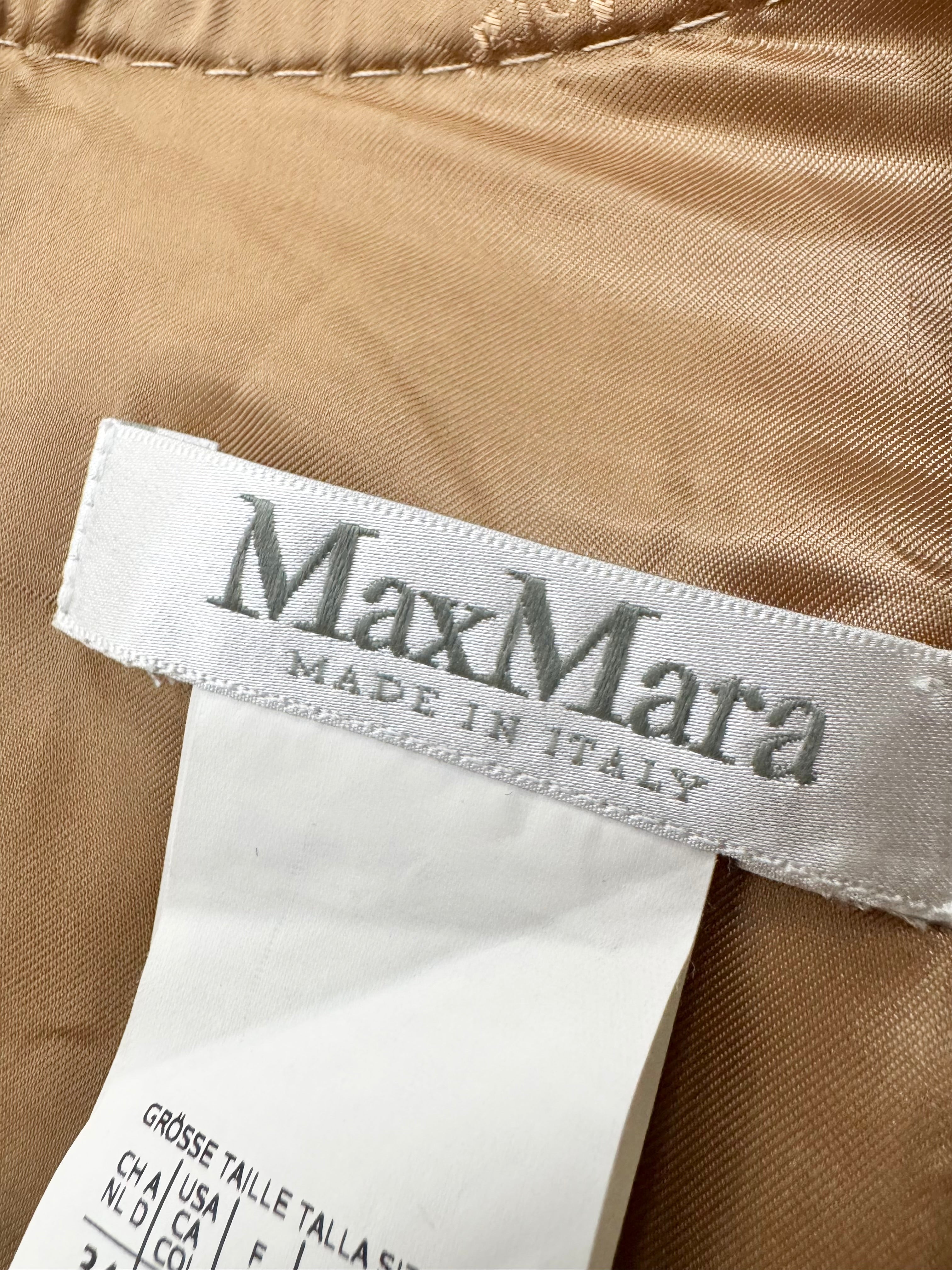 Max Mara Camel Sleeveless Smock - AU6/8