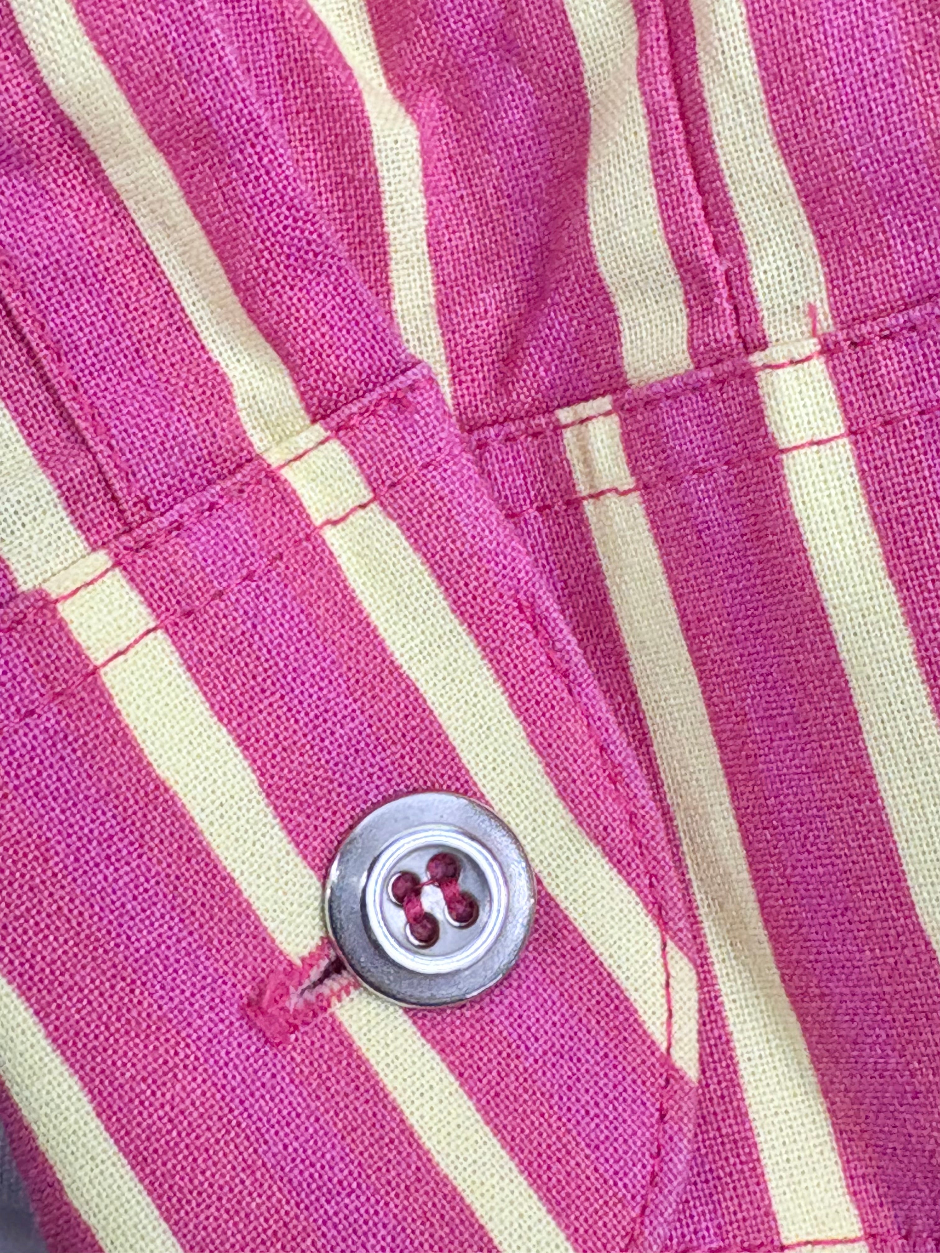 Marimekko Fuchsia & Yellow Striped 'Leidi' Shirt - AU8