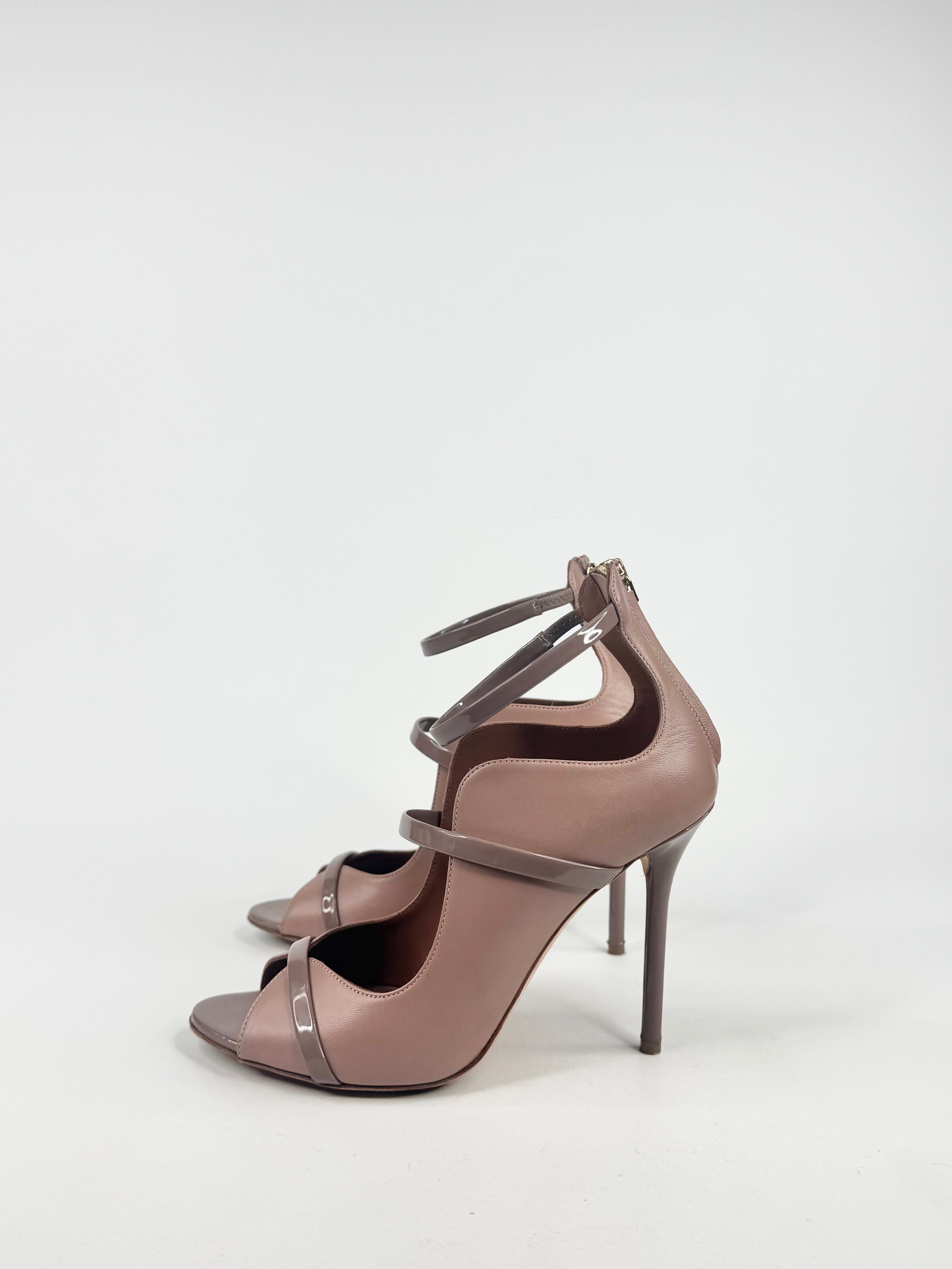 Malone Souliers Mika Luwalt Dusty Mauve Peep Toe Stilettos - EU37