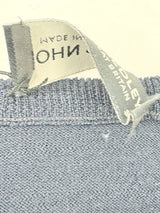 John Smedley Navy Blue V-Neck Merino Wool Sweater - S
