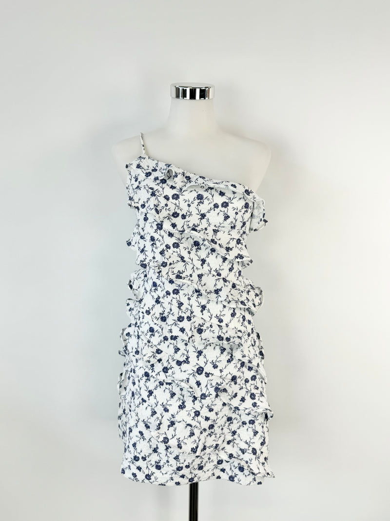 New Romantics 'Indigo Bloom' Tiered & Ruffled Dress NWT - AU6