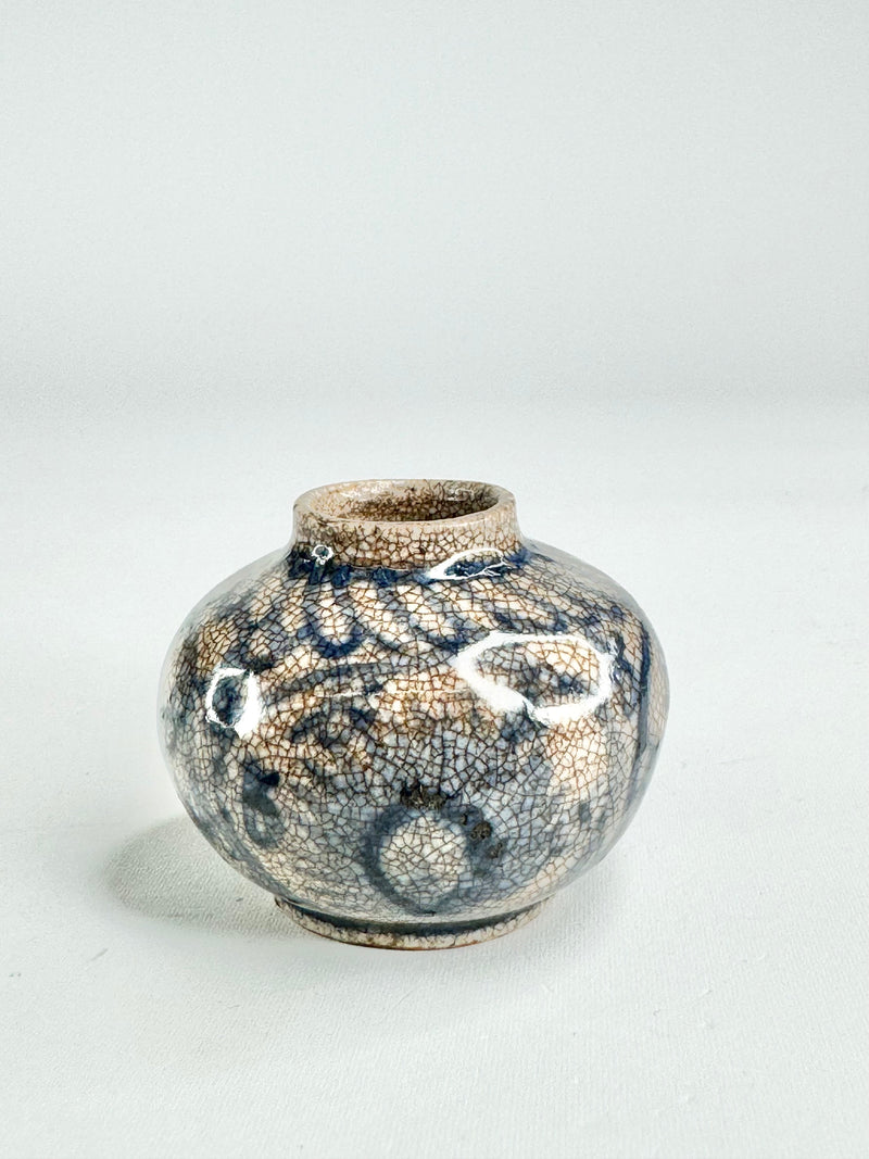 Antique Blue Cracked Glaze Jarlet
