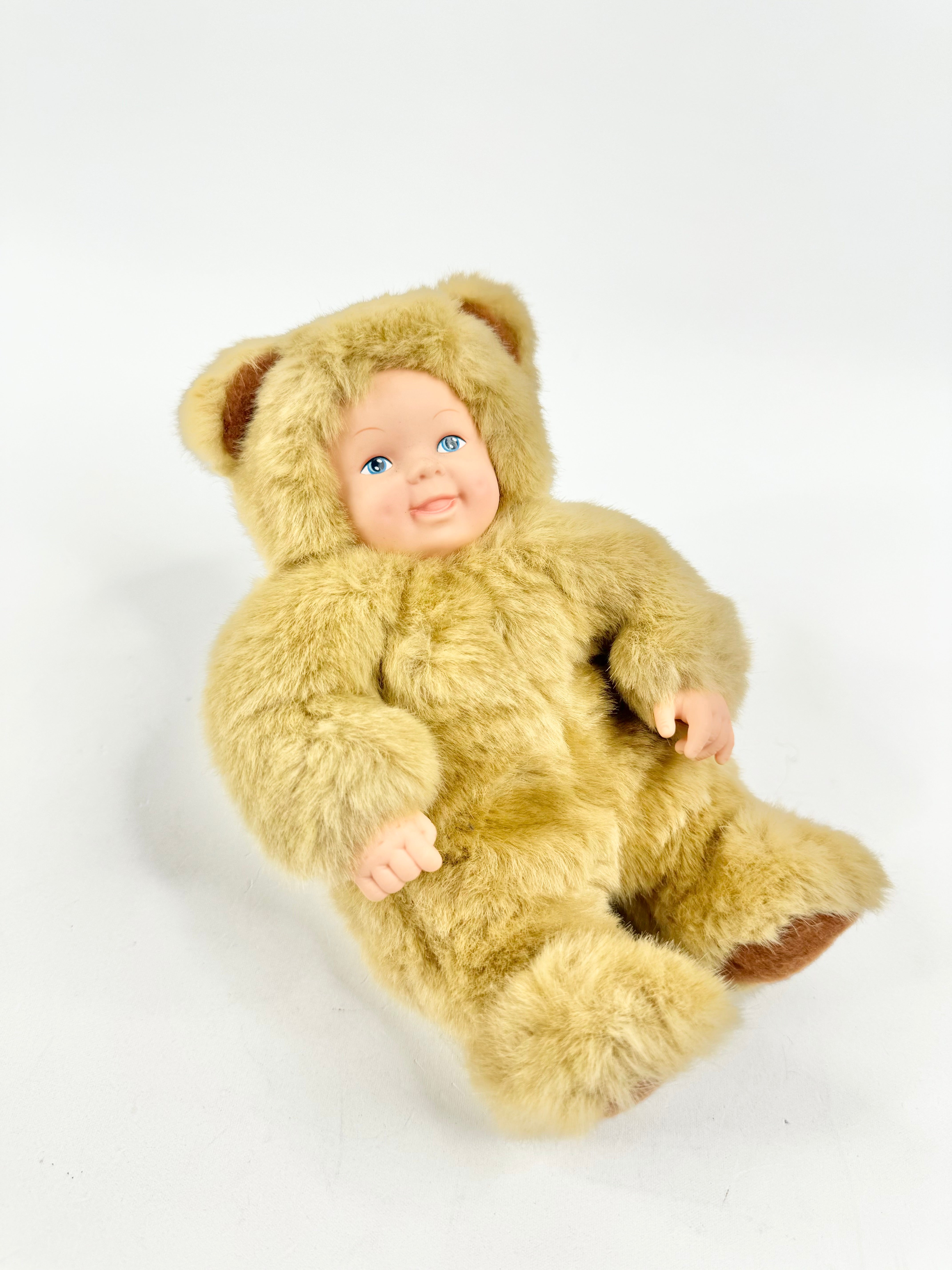 Anne Geddes Plush Baby in Bear Outfit