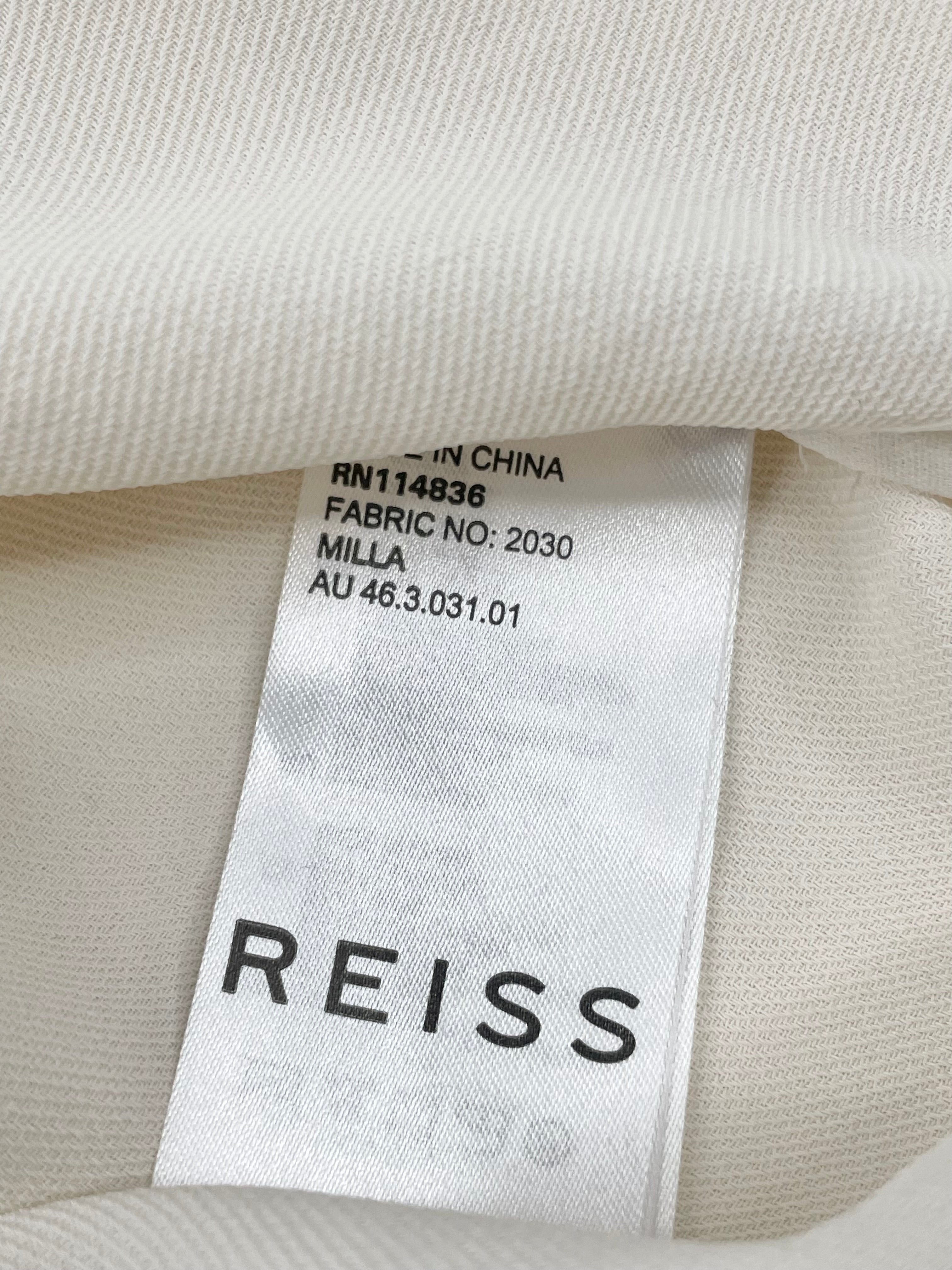 Reiss Cream 'Milla' Chain & Pleat Detailed Sleeveless Top - AU4/6