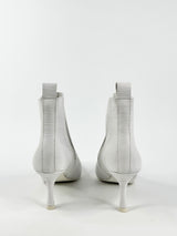 Senso White Croc Print Ankle Boots - EU38