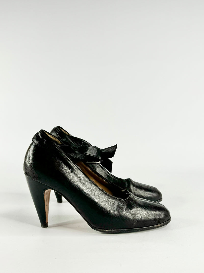 Vintage Marni Sleek Black Mary Janes - EU37