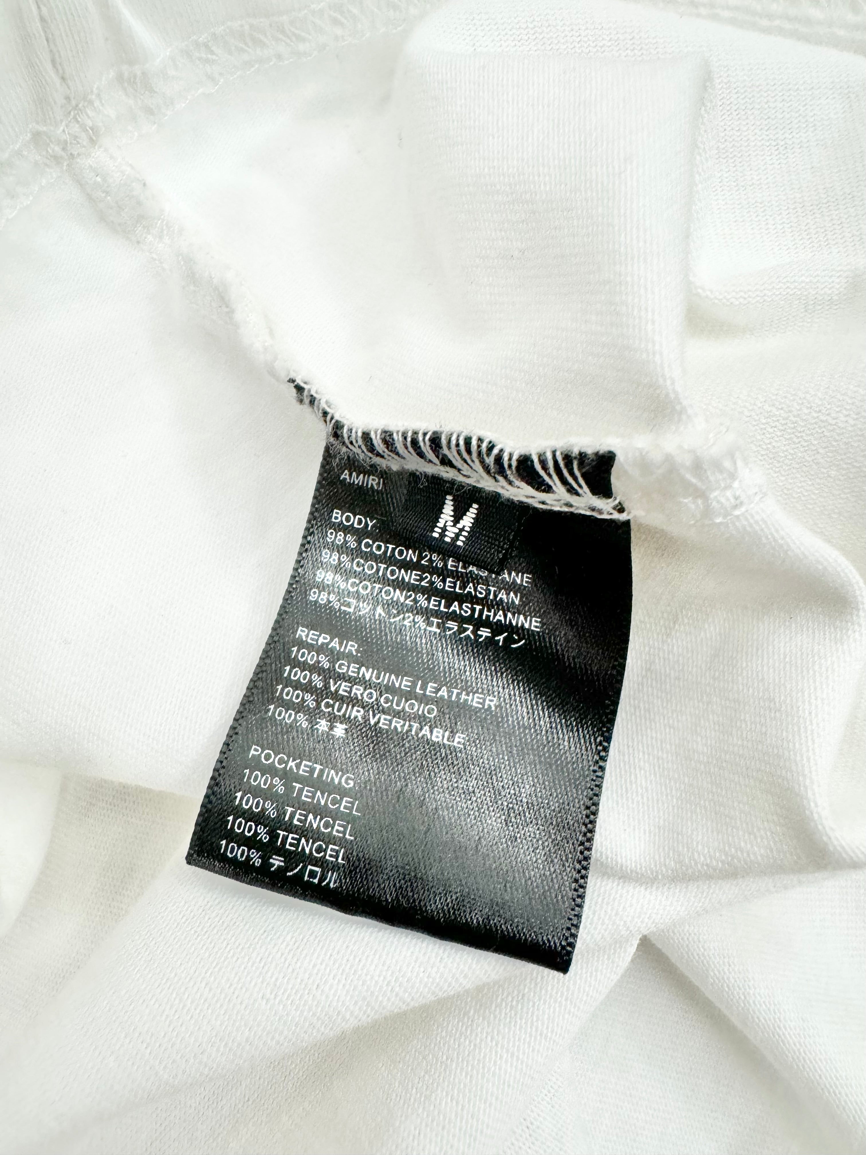 Amiri White Cotton Heron Patterned T-Shirt - AU8/10