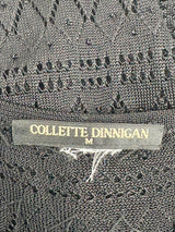 Collette Dinnigan Black Sheer-Lace Slip Dress - AU10/12