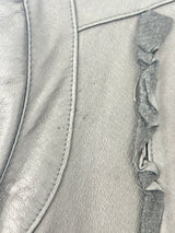 Sass the Label Fringed Black Leather Jacket - AU12