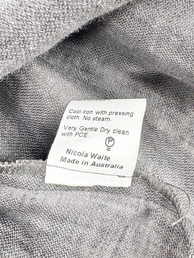 Nicola Waite Charcoal Linen Tunic Dress - AU10