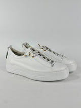 Paul Green White Leather 'Polten' Sneakers - EU43
