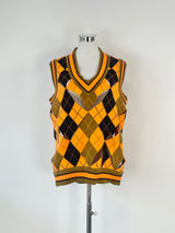 Burberry Mackenzie Argyle Wool-Blend Sweater Vest - AU8/10