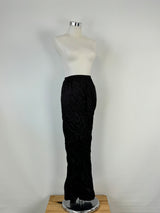 Jean Jones Black Crinkle Maxi Skirt - AU10