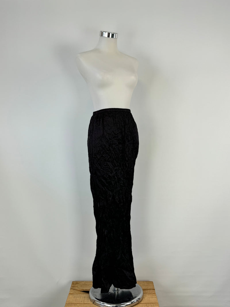 Jean Jones Black Crinkle Maxi Skirt - AU10