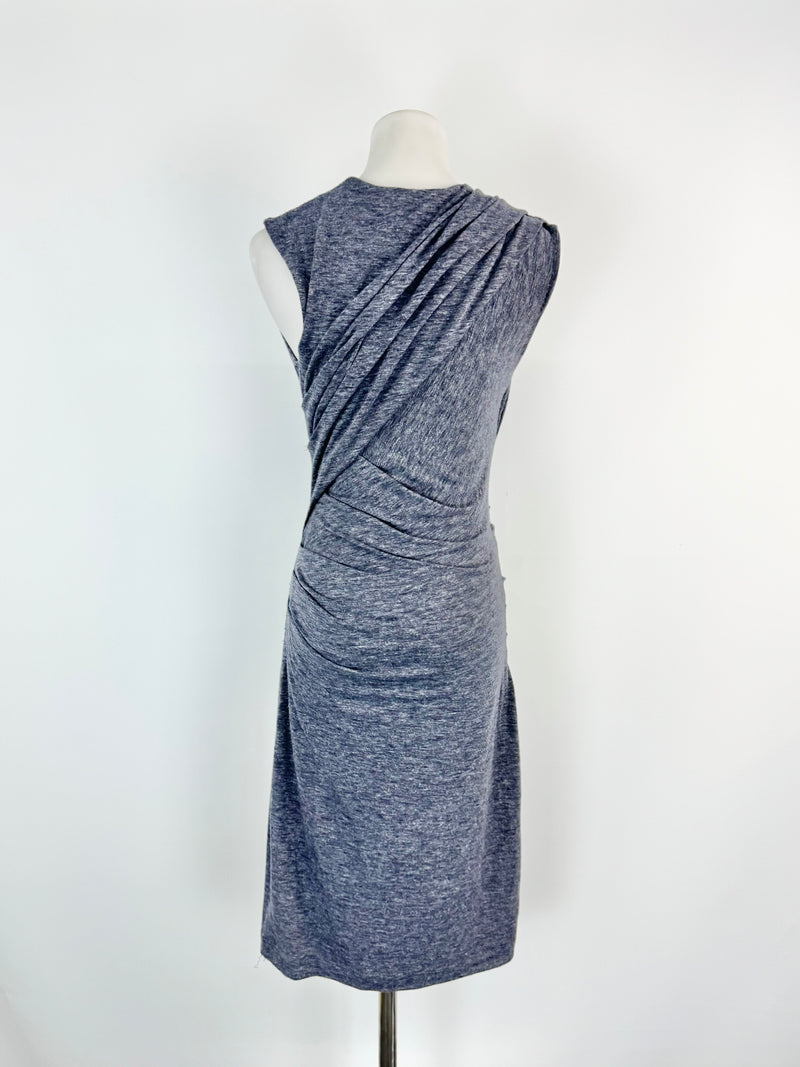 T by Alexander Wang Stone Blue Midi Dress - AU8/10