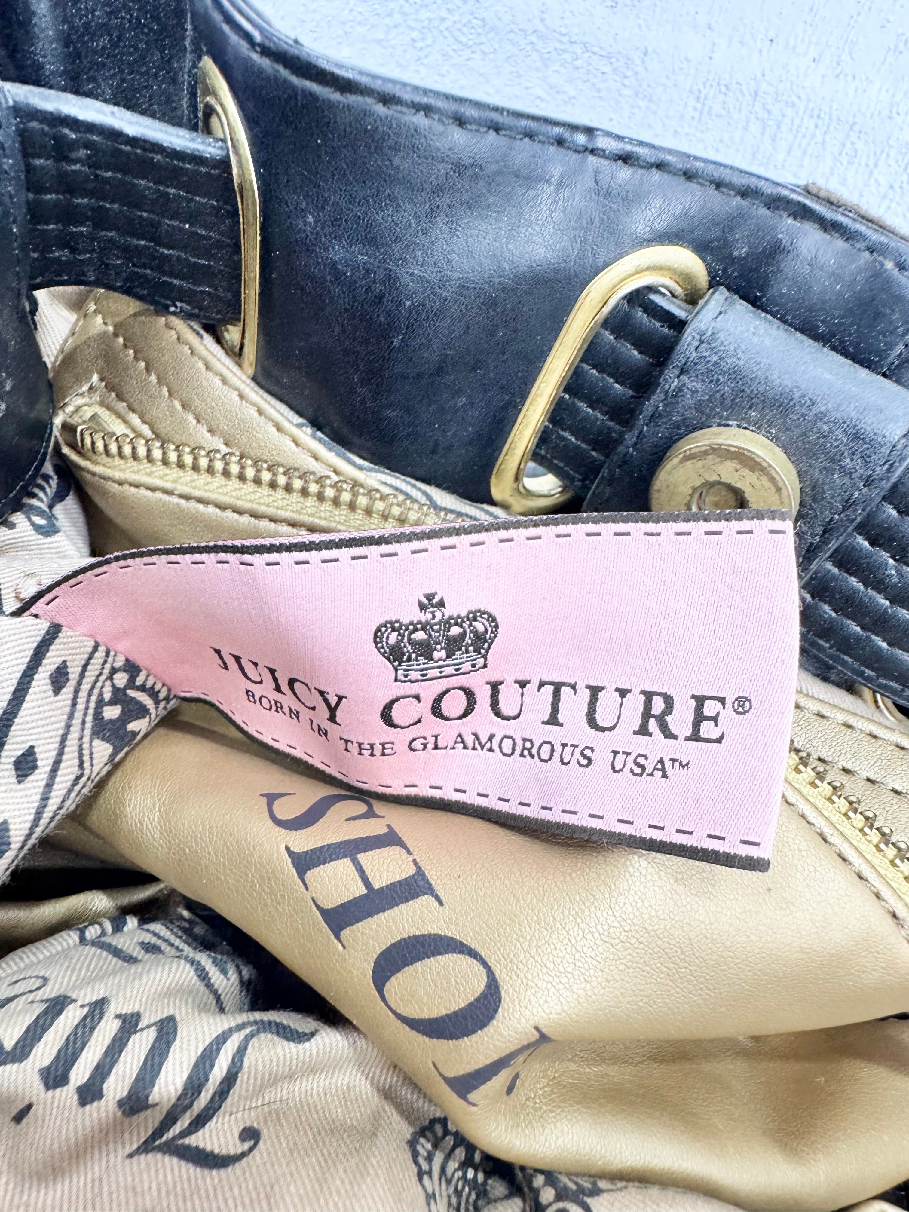 Juicy Couture Brown Velour Y2K Shoulder Bag