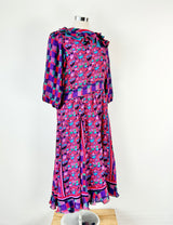 Diane Freis Fuchsia Maxi Dress - AU12/14