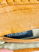 African Ostrich Tan Wallet