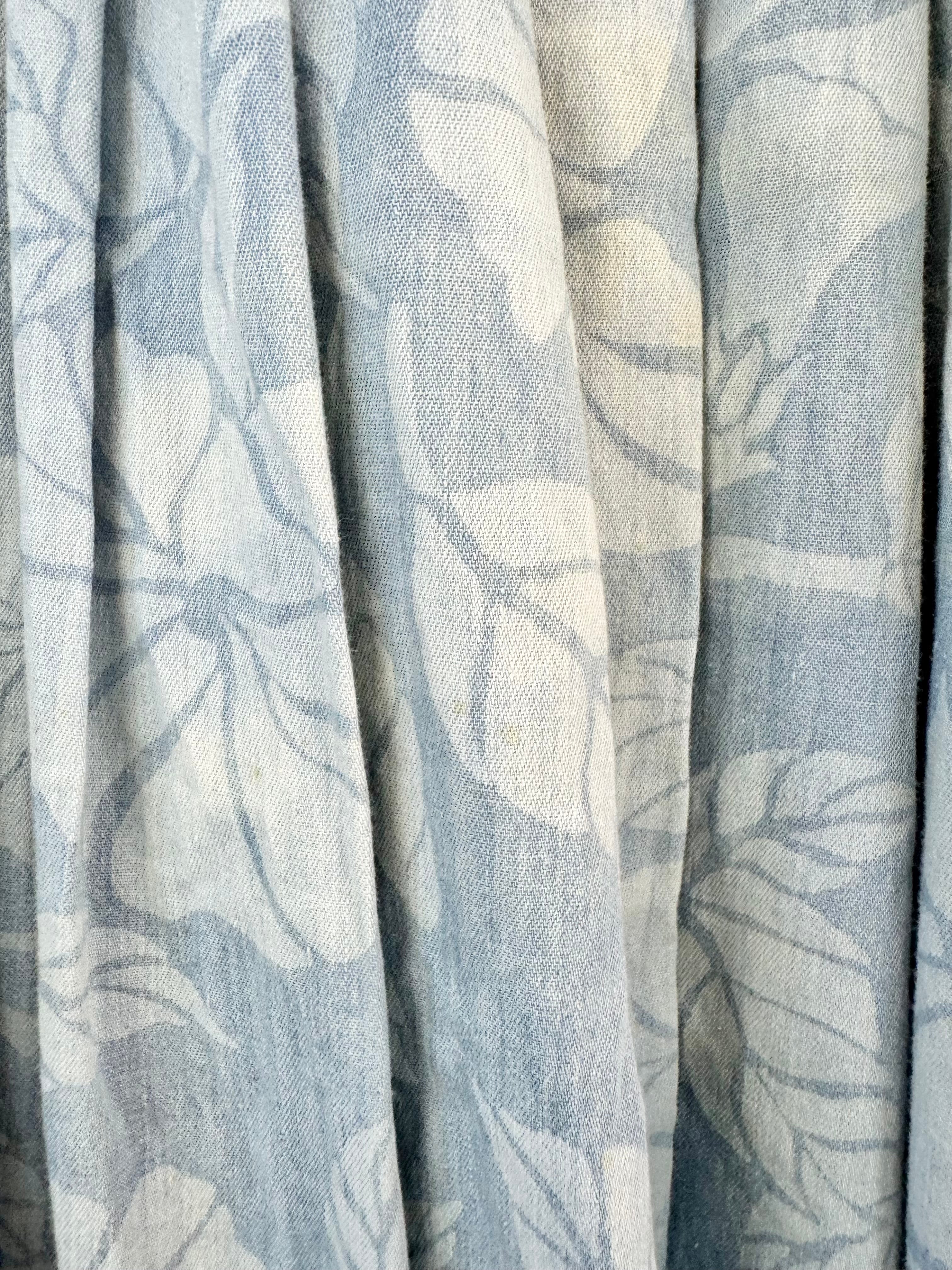 JAG Light Blue Denim-Look Long Pleat Skirt - AU8