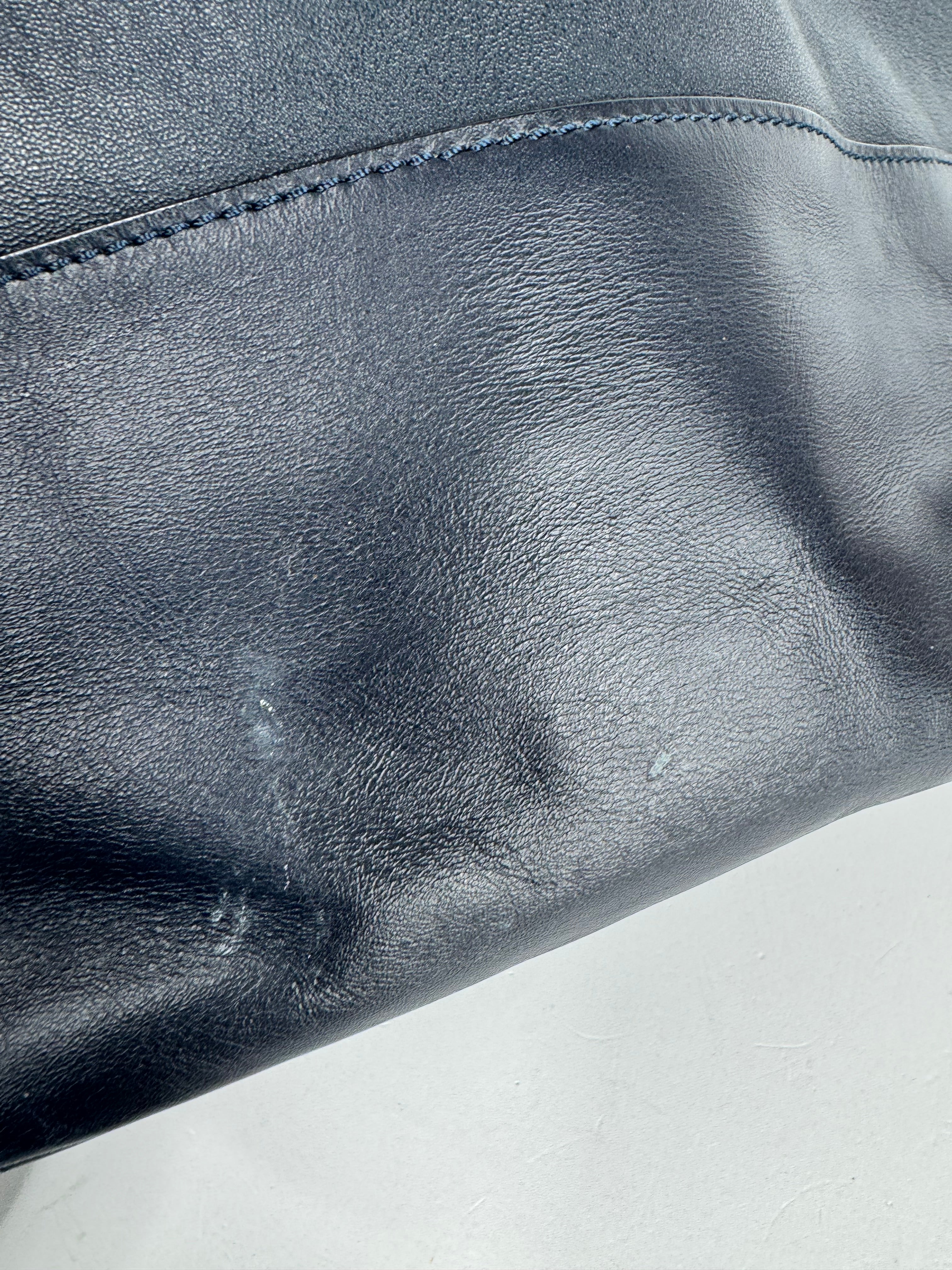 Aspinal of London Navy Blue Drawstring Handbag