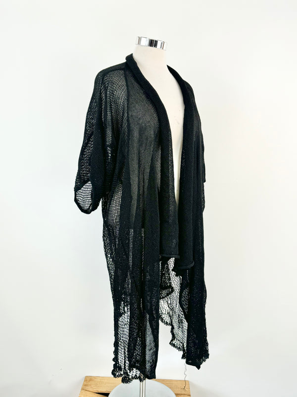 Willow Black Loose Knit Cardigan - AU10/12