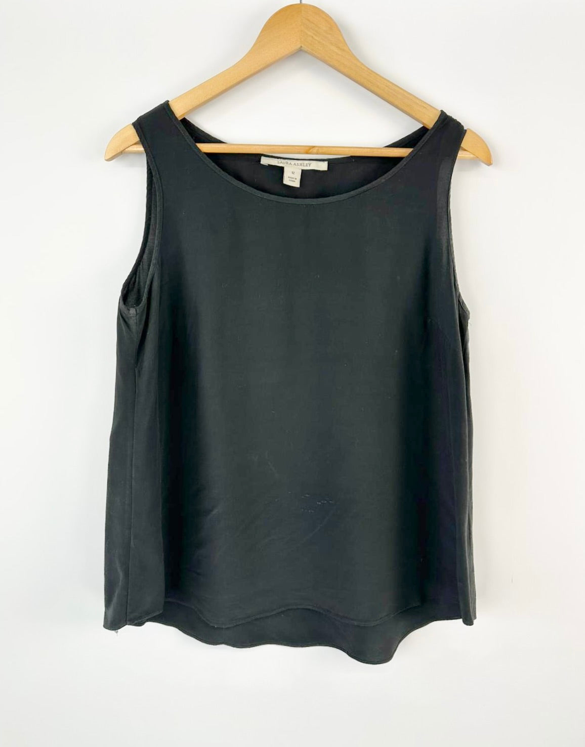MFW Vintage Anthea Crawford Black Silk Camisole - AU12