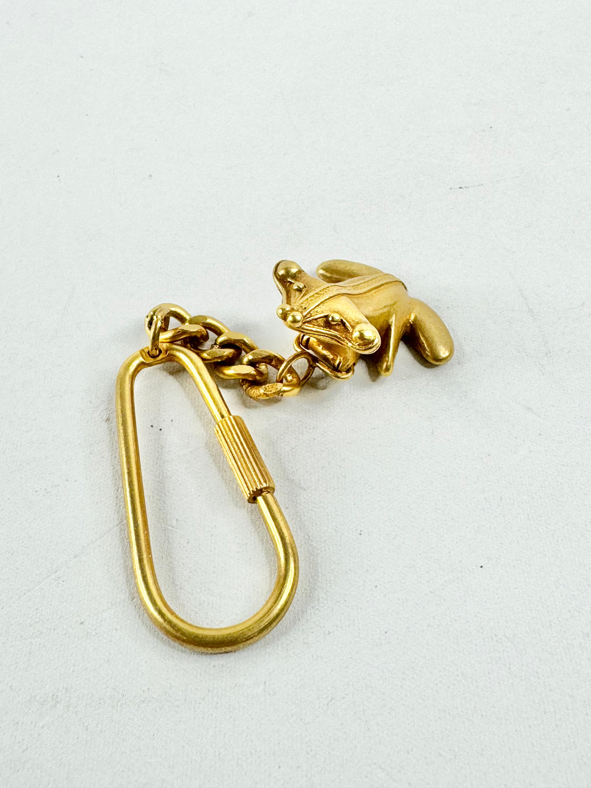 24ct Gold Plated Frog Key Ring
