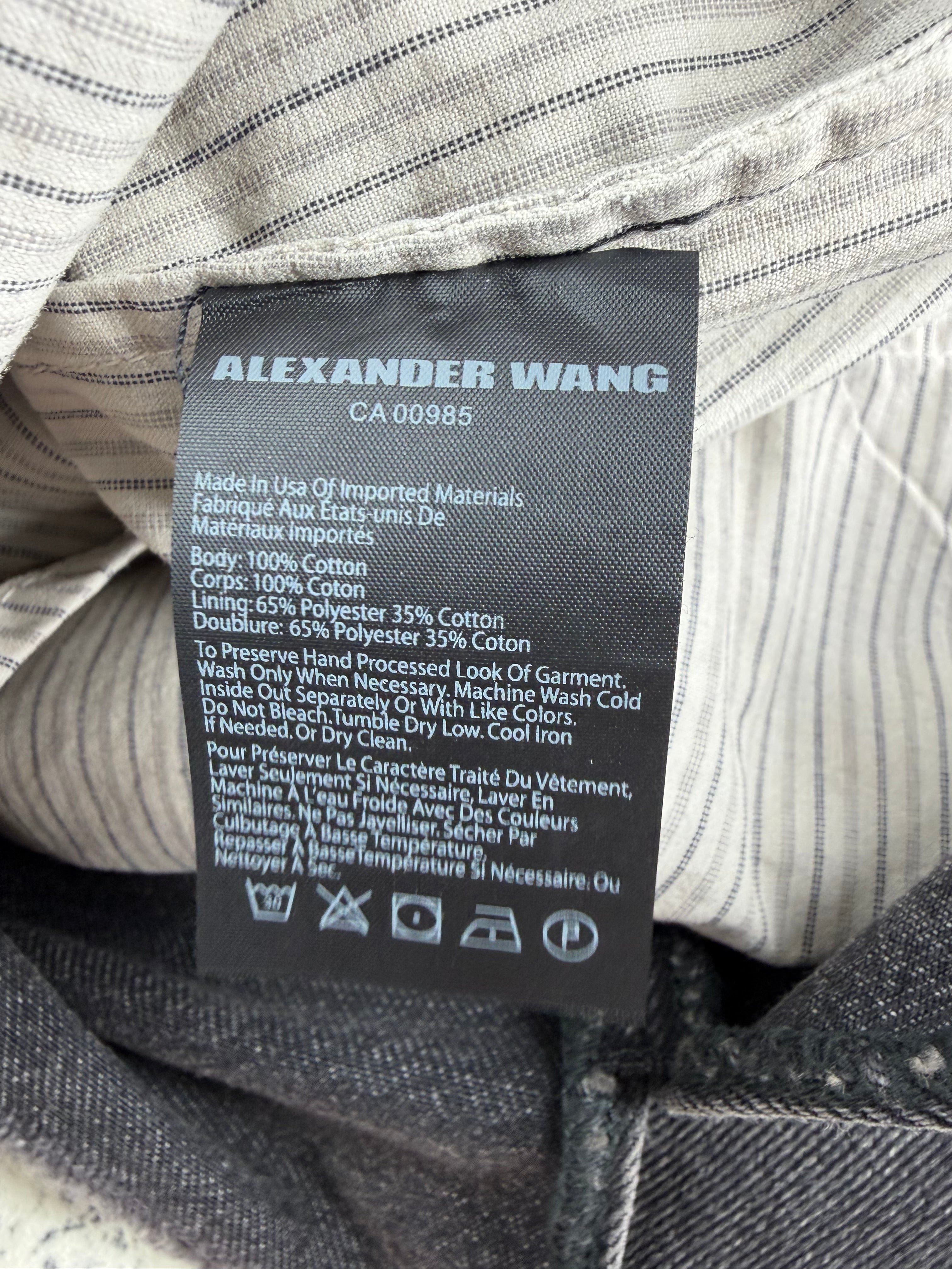 Alexander Wang Denim Mini Skirt with Peep Lining - AU6