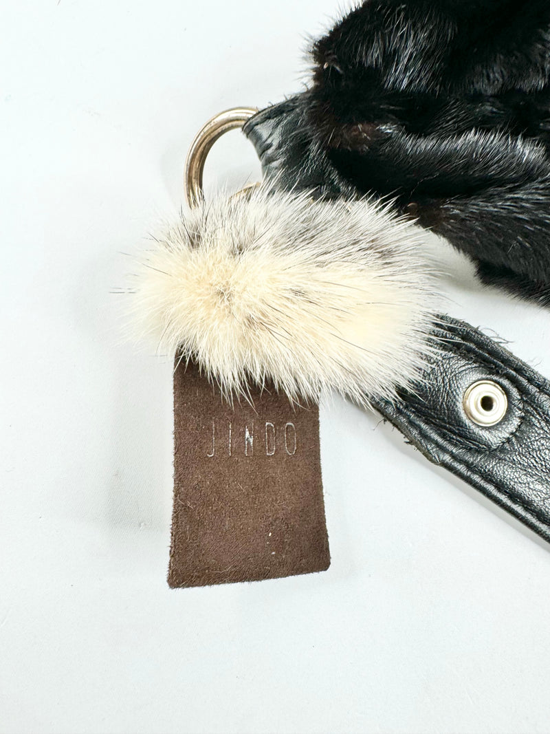 Black Fur Tote Bag