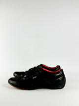 Boss Sleek Black Leather Sneakers - EU44