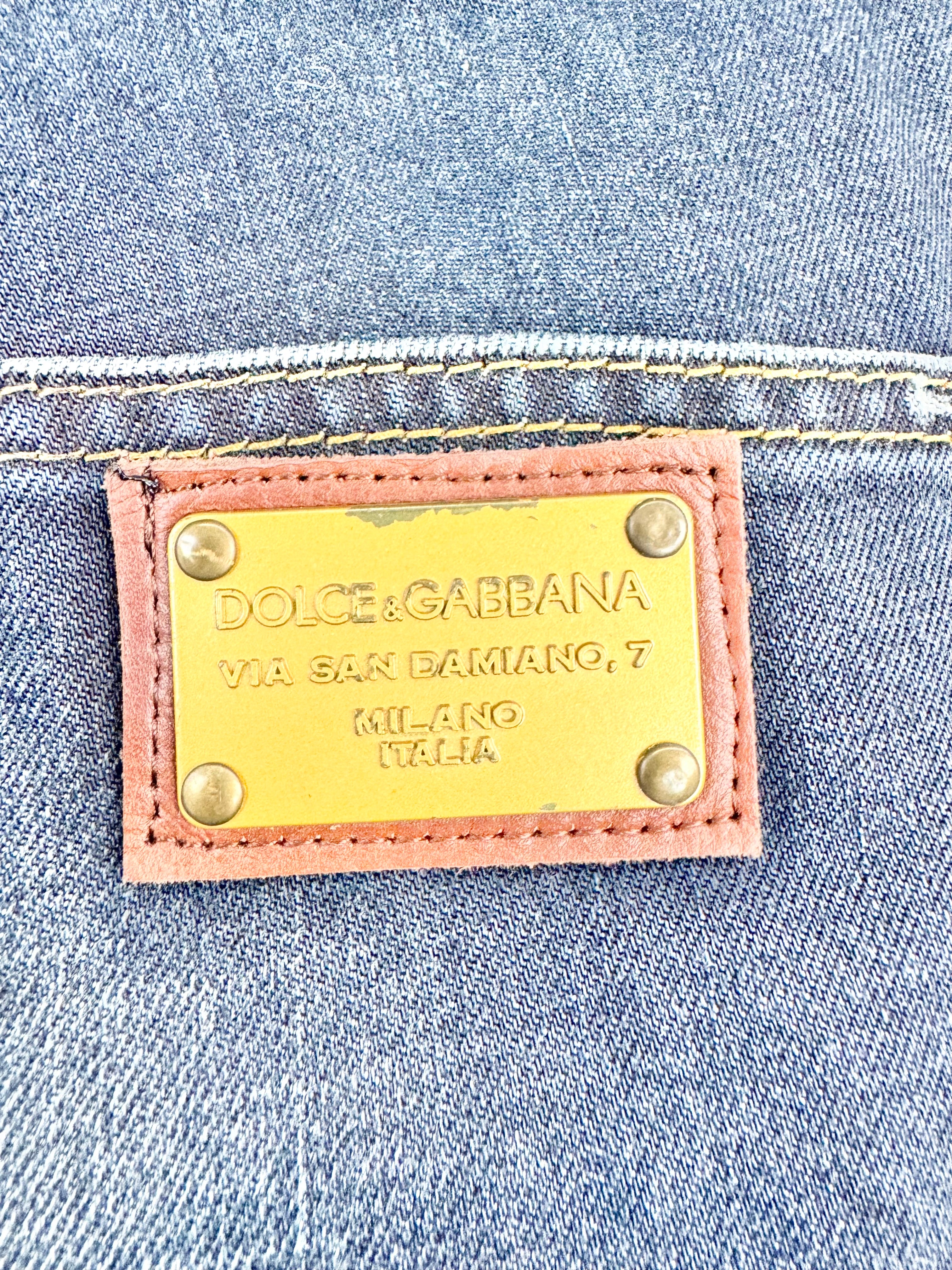 Dolce & Gabbana D&G Distressed Indigo Slim Leg Jeans - 30