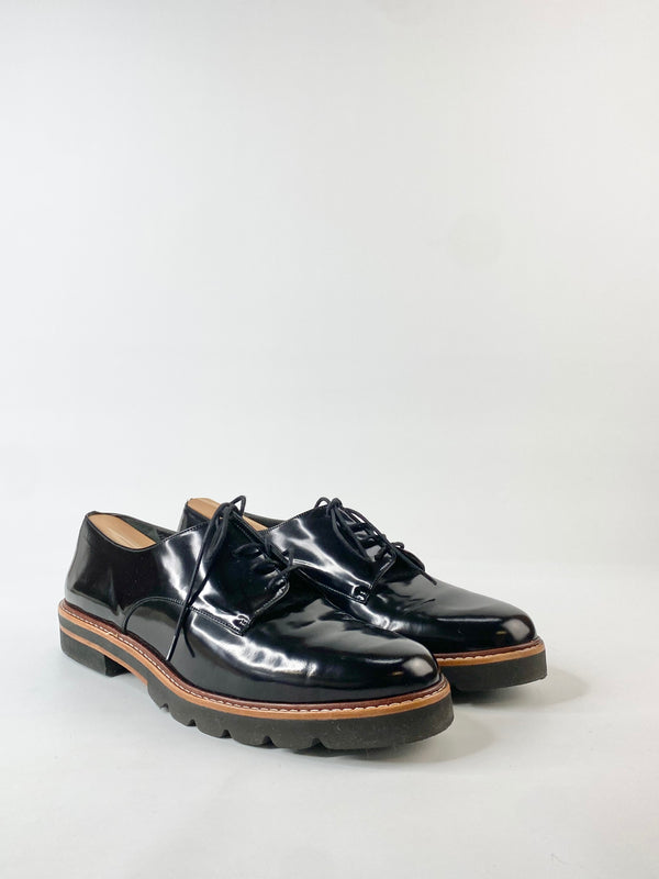 Stuart Weitzman Black Derby Shoes - 10.5