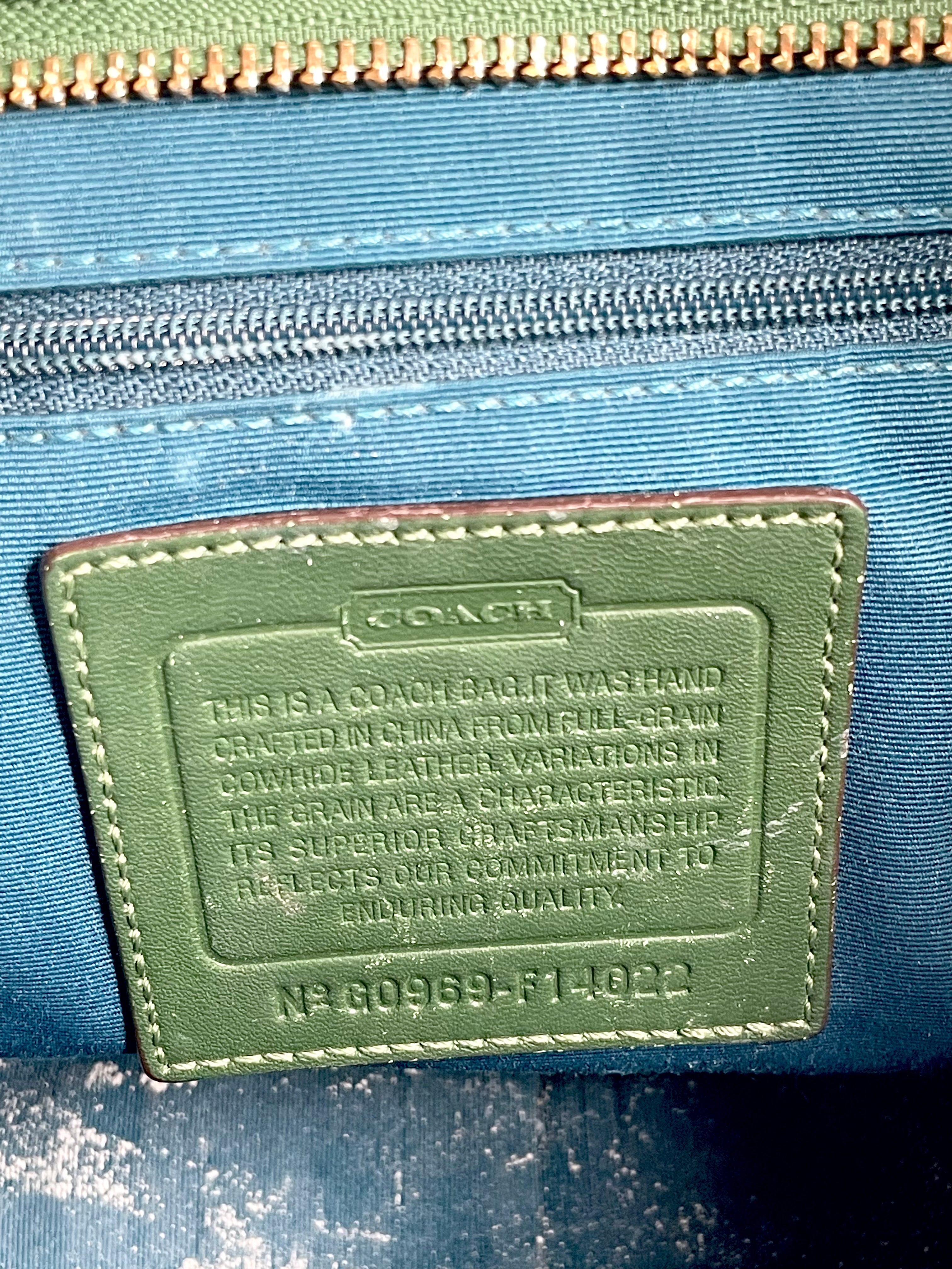 Coach Patent Green Leather Chelsea Shoulder Bag