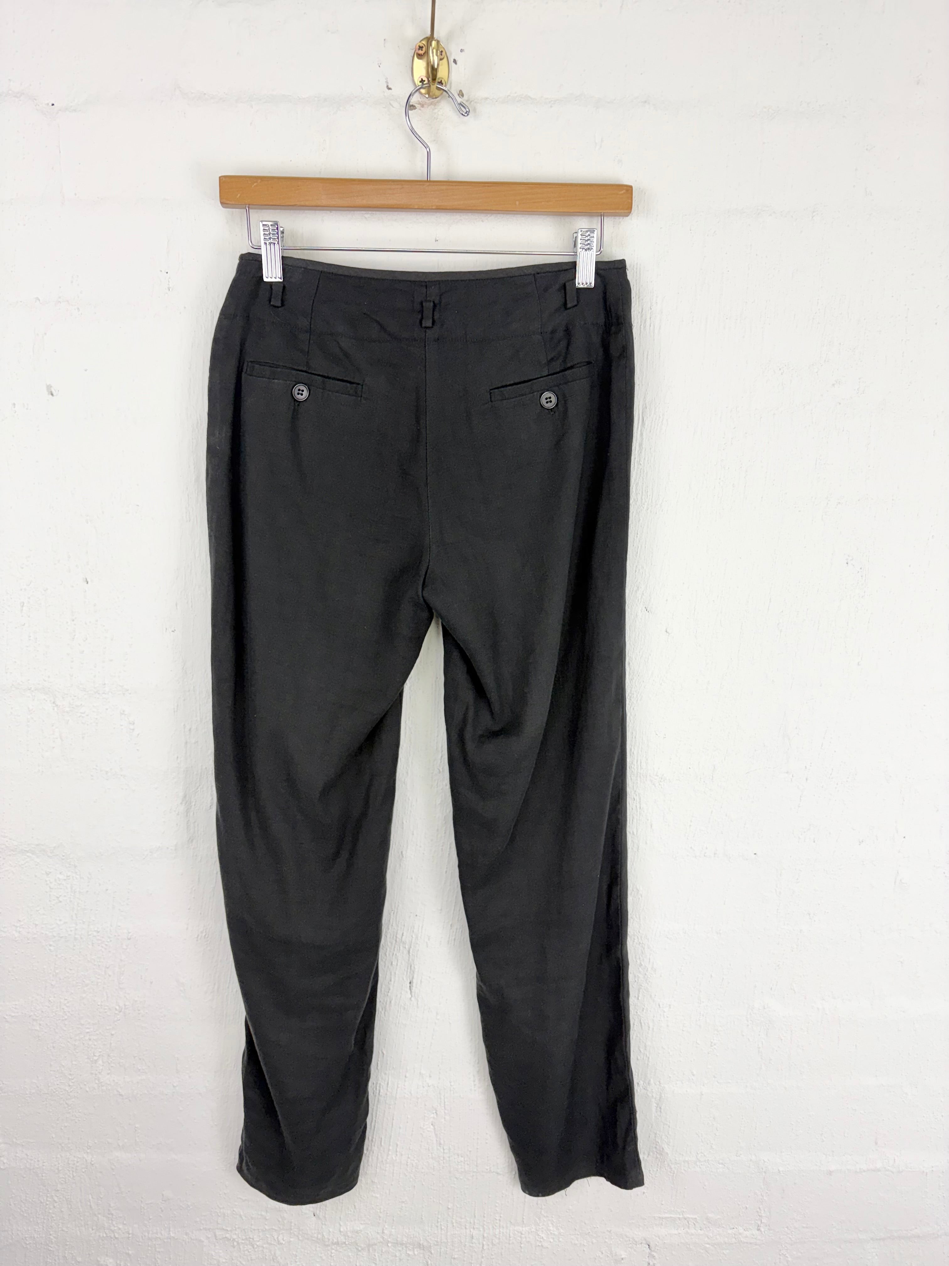 Anna Thomas Black Linen Slacks - AU8