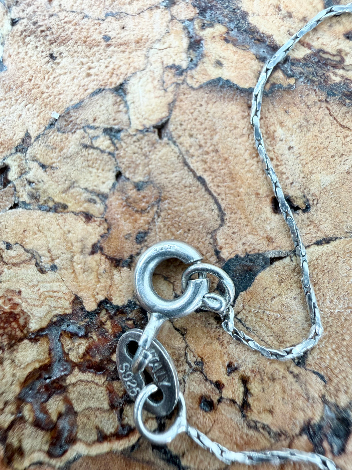 Silver & Bruised Purple Pearl Necklace