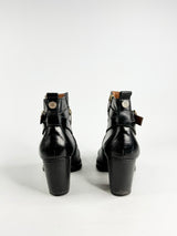 Kurt Geiger 'Sofie' Black Leather Ankle Boots - EU39
