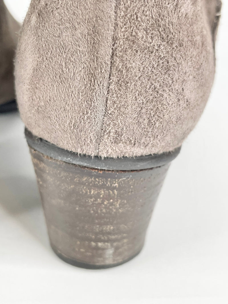Filippo Raphael Velour Smoke 'Zilya' Knee Boots - EU36.5