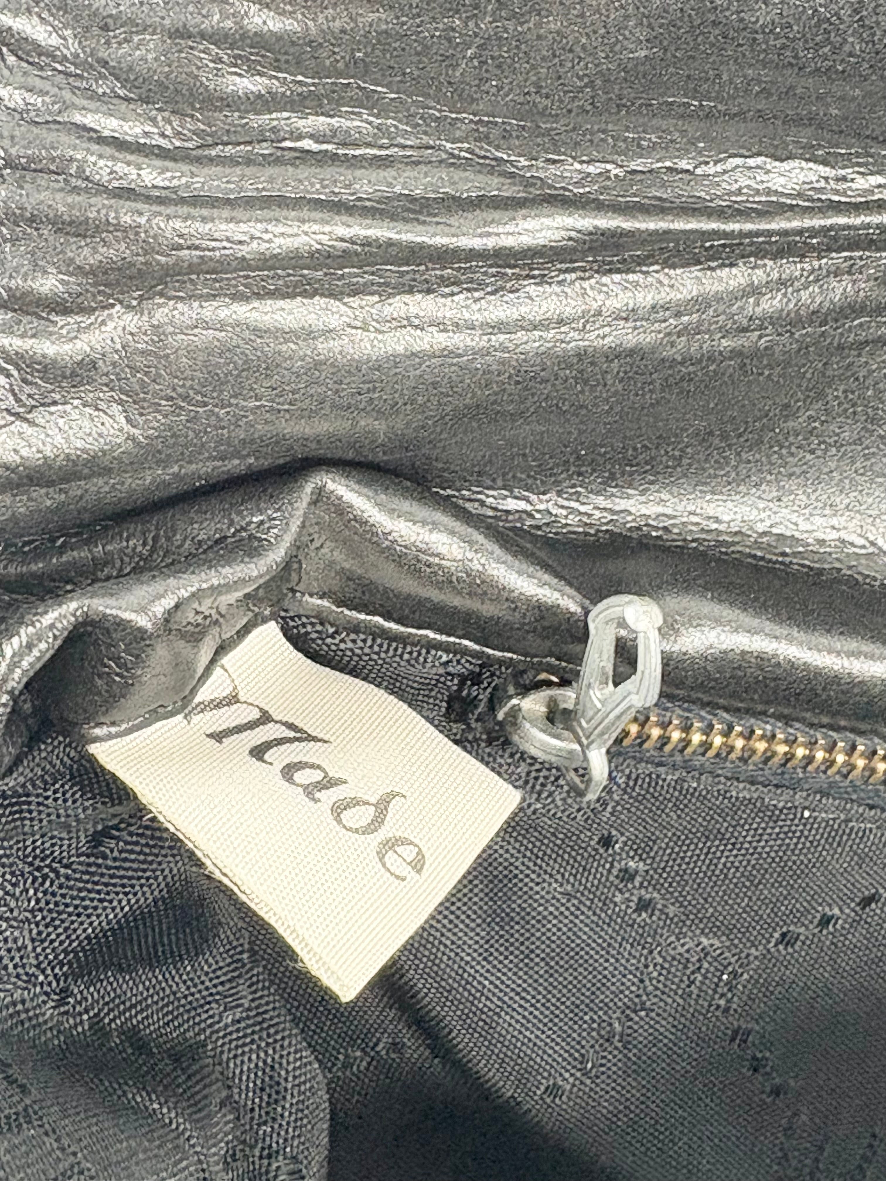 Vintage Italian-Made Black Suede Evening Bag