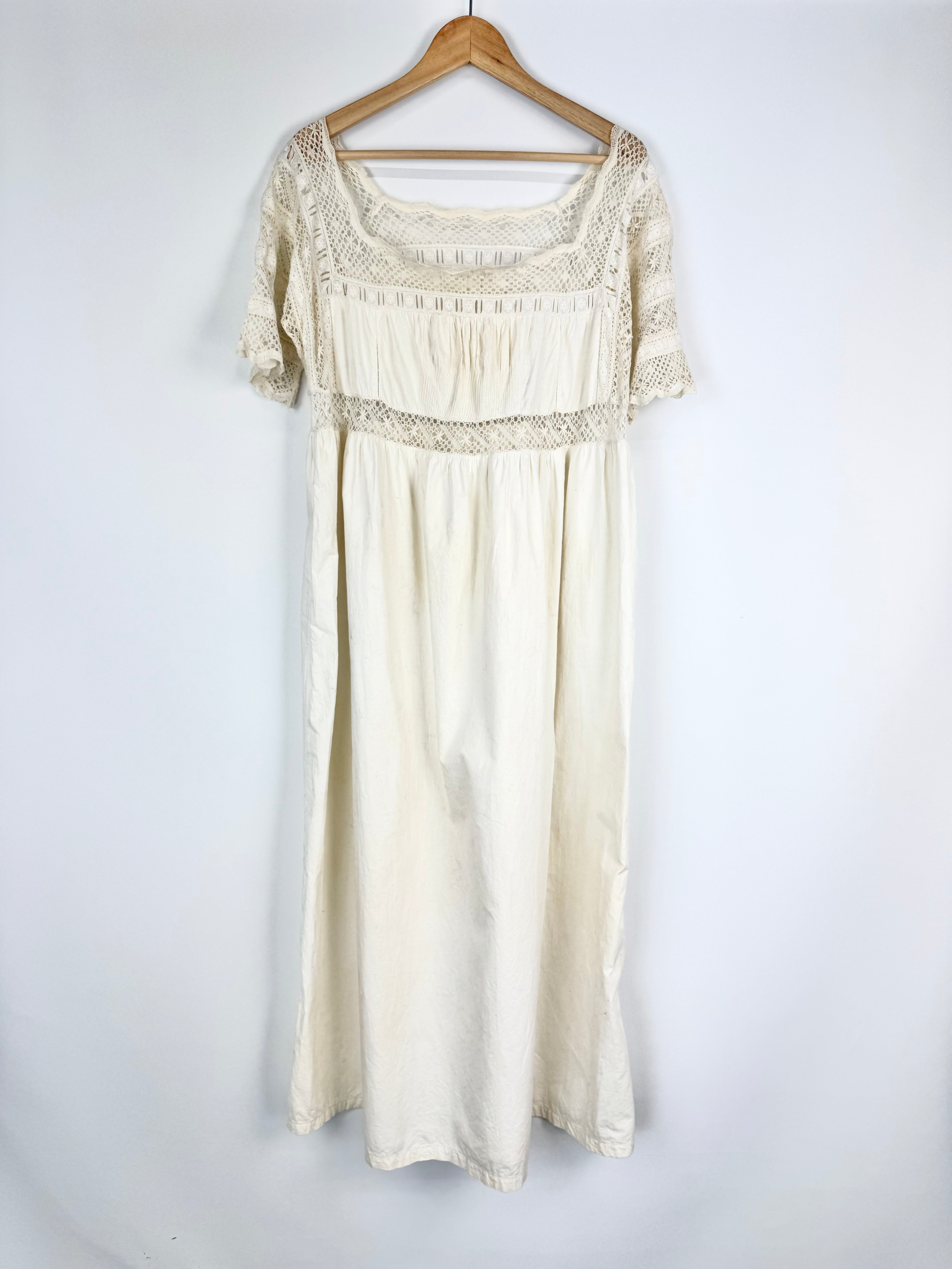 Vintage Edwardian Inspired Heirloom Lace Dress - AU12/14